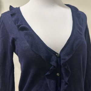 Xs Navy J. Crew linen cardigan